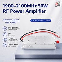 Module d'amplificateurs de puissance RF Lora GaN 50W 1900-2100MHz avec source de signal VCO intégrée, module anti-drone