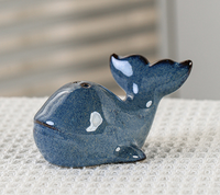 Plateau à bibelots en céramique bleue, boîte à bijoux en forme de coquille, porte-savon décoratif, organisateur pour la décoration