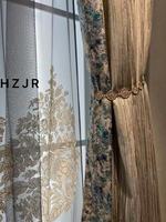 Nouveau tissu textile occultant 100 % polyester tissé jacquard haute précision à rayures dorées, design vintage 2022, pour rideaux