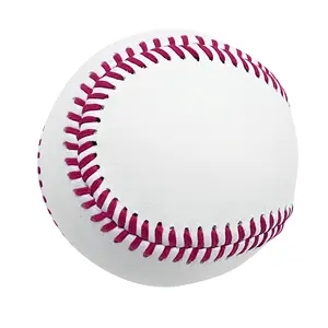 เบสบอลหนังแท้ขนาด9นิ้วสำหรับฝึกซ้อมเบสบอลสำหรับฝึกหนังแท้ขนาดมาตรฐานโลโก้แบบเรียบ