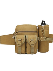 Sac banane tactique multifonctionnel en tissu Oxford avec fermeture éclair, porte-bouteille d'eau, pour activités de plein air, cyclisme, randonnée, sac de poitrine, vente en gros - Product Image 2