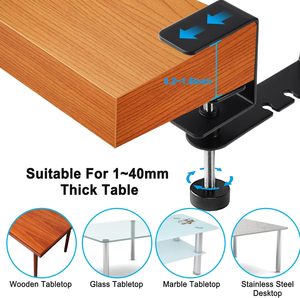 Wholesale 2 in 1 Adjustable <b>Long</b> Arm <b>Desk</b> Table Cup & Drink Holder Headset Hook Phone Stand for Office Home Gaming Headphone - Product Image 5