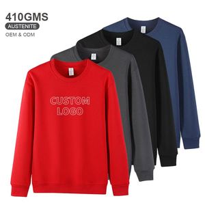 Pull en coton épais à col rond pour homme, 410 GSM, chaud et lourd, unisexe, décontracté, confortable, vêtement de détente - Product Image 4