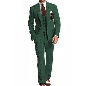 Groothandel Maatwerk Europese en Amerikaanse Buitenlandse Handel Herenpak Driedelig Pak Slank Smoking Bruidegom Bruidsjonker Pak - Product Image 2