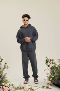445 gramos de peso pesado Unisex sudaderas de gran tamaño diseño de moda con <span class=keywords><strong>capucha</strong></span> cadena menos sudaderas con bolsillos al por mayor - Product Image 4