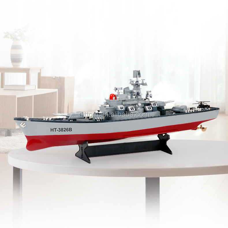 2.4G 1:250scale Large RC Battleship Armored Boat Vessel with Lights
