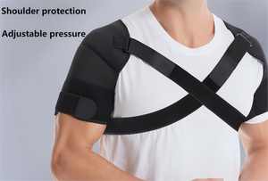 Nouvelles protections d'épaule sportives à <span class=keywords><strong>double</strong></span> compression, respirantes, écologiques, unisexes, protection de base, sangles dorsales en néoprène pour la course à pied - Product Image 4