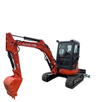 Mini-excavatrice sur chenilles Kubota U35 d'occasion certifiée CE EPA, moteur et pompe Kubota, faible nombre d'heures de fonctionnement
