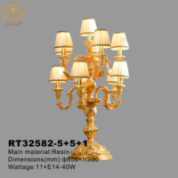 Lampe de chevet de luxe européenne traditionnelle en verre mosaïque, laiton turc, LED, sculpture en verre de Murano, tactile