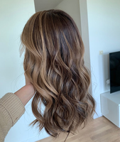 Ashy Brown Highlight Couleur 12a Grade European Hair HD Perruque luxe sans colle et invisible avec tissu diamanté pour femme