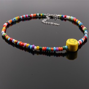 Collar con cuentas de cara sonriente, colgante colorido de dibujos animados para mujeres y niñas, joyería de moda, origen Yiwu X3-55661 - Product Image 4