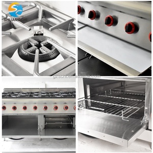 Cuisinière à gaz commerciale Four en acier inoxydable à 4 brûleurs pour hôtels restaurants Cuisinière à gaz industrielle Four combiné - Product Image 3