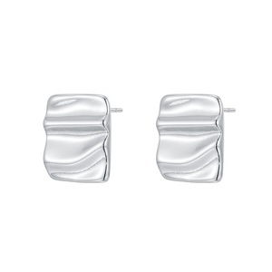 2025 moda clásica Vintage cuadrado plisado Stud pendientes aleación espiral pendientes joyería regalos mujeres - Product Image 6