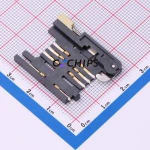 SIM104-KZ8P SIM Card Connector SMD Connector Card Tray Type Mini SIM Card Card Holder With Card Detection - Product Image 1