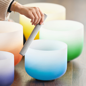 Bộ bát hát pha lê Aria 7 chiếc, kích thước 6-12 inch, bán buôn, bộ bát hát thạch anh chữa lành luân xa, nhạc cụ âm thanh pha lê - Product Image 4