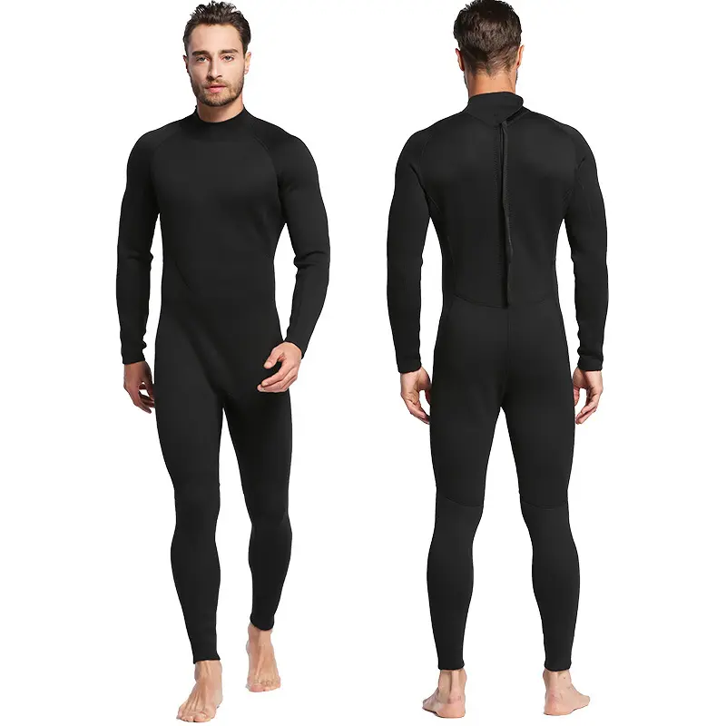 Men 2MM Neoprene Full Scuba Diving Suits Surfing Swimming Long Sleeve Keep Warm Back Zip Plain Wetsuits