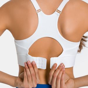 Soutien-gorge de sport 2025 pour femme, respirant, réglable, à maintien élevé, à motif écossais et orné de cristaux, avec fermeture éclair frontale, antichoc, pour la gym - Product Image 6