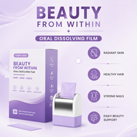 Films buccaux à dissolution rapide à marque privée OEM ODM avec biotine, collagène et kératine, complément alimentaire quotidien pour la beauté des cheveux, de la peau et des ongles