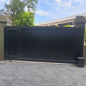 Porte coulissante en aluminium de sécurité pour allée, design moderne en fer forgé, <span class=keywords><strong>prix</strong></span> d'usine Hengbo - Product Image 3