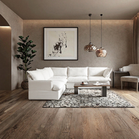 Canapés modulaires d'angle modernes orange pour hôtel en stock à l'entrepôt américain, durables avec rembourrage en éponge