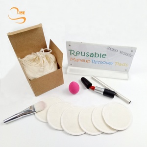 Tampons démaquillants réutilisables en coton de chanvre, 35 pièces, ingrédients naturels, zéro déchet, tampons cosmétiques pour filles, lingettes de nettoyage de maquillage organiques - Product Image 1