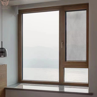 Fenêtre DEMEA haute performance, étanche à l'air et à l'eau, pour la construction de maisons passives, en bois isolé recouvert d'aluminium, à battants
