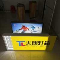 Kotak Lampu Akrilik 10cm Pemasangan Dinding Bingkai Snap LED untuk Penggantian Seni yang Cepat