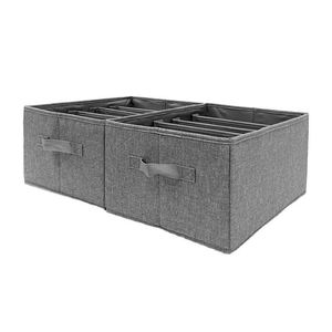 Hot Sale Collapsible Wardrobe Clothes Organizer Divider 7 Grids Jeans <b>Storage</b> Box Washable Fabric <b>Storage</b> Boxes & <b>Bins</b> Linen - Product Image 4