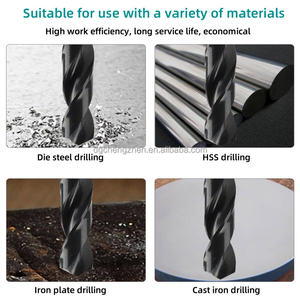Jeu de forets en acier rapide allié au cobalt CHAJANE M35, forets hélicoïdaux trempés de 6 mm/8 mm avec tailles de 5,5 mm/5 mm/3 mm, tige hexagonale droite - Product Image 3