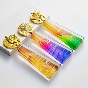 Crystal <b>Trophy</b> Rectangle Laser <b>Engraved</b> Digital Printing Business Gift Award Supplies Custom Made - Product Image 5