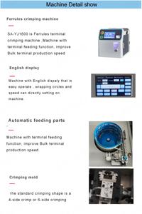 Bán tự động 16sqmm dây tước uốn máy SA-YJ1600 pre-cách điện bootlace hình ống thiết bị đầu cuối ferrule Uốn Tóc bồng máy - Product Image 5