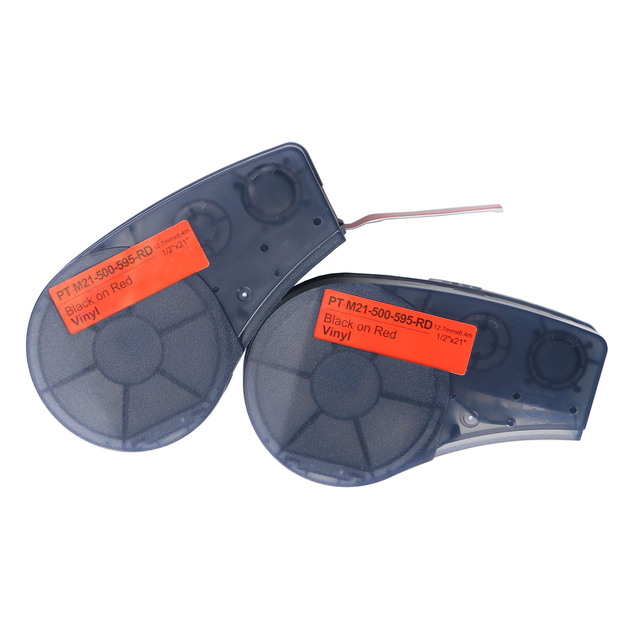 PUTY Tape Label Compatible for M21-750-499 Nylon Industrial Labels Cartridge Labeller for Plus for Label Printer 12.7mm Black