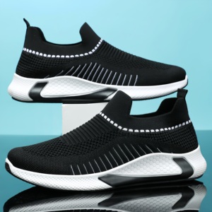 Zapatillas Deportivas Sin Cordones para Hombre - Zapatos para Caminar de Malla Transpirable, Ligeros, Antideslizantes, Cómodos y Casuales - Product Image 5