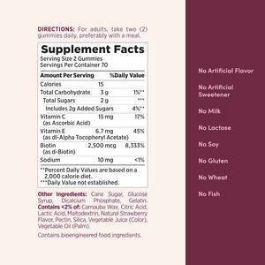 Bonbons gélifiés au collagène en marque privée OEM/ODM, multivitamines pour la beauté des cheveux, de la peau et des ongles, anti-rides, pour adultes, 60 unités, 2 gélifiés - Product Image 5