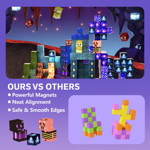 200 Pièces Blocs Magnétiques en Plastique Jouets de <span class=keywords><strong>Construction</strong></span> pour Enfants Garçons Filles <span class=keywords><strong>Jeu</strong></span> de <span class=keywords><strong>Construction</strong></span> Éducatif STEM Cadeau Sensoriel Anniversaire - Product Image 5