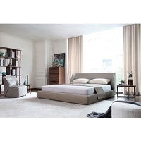 Nouveau Design de lit haut de gamme en tissu cuir, meubles de chambre à coucher moderne, meubles de maison