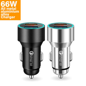 Dual <span class=keywords><strong>2</strong></span> puertos USB C Car Fast All metal Charger Carregador Cargadores Para Celulares Cargador Celular Rapido Cellular Adapter - Product Image 1