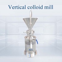 Moulin colloïdal vertical en acier inoxydable, rectifieuse rapide de peinture au latex de sauce aux arachides et au sésame d'asphalte, rectifieuse