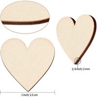 Tailai Trous de tranches de coeur en bois naturel faits à la main pour décorations murales mariage saint valentin Thanksgiving noël