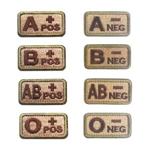Gruppo sanguigno con toppe ricamate strisce tattiche A + O + B + AB + distintivi ricamati con gancio e <span class=keywords><strong>Loop</strong></span>, toppe con badge ricamate - Product Image 3