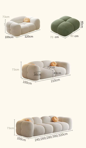 Ensemble de canapés 3+2+1 pour salon, <span class=keywords><strong>canapé</strong></span> moderne de luxe en <span class=keywords><strong>tissu</strong></span> velours doux, <span class=keywords><strong>canapé</strong></span> élégant en <span class=keywords><strong>tissu</strong></span> nuage, <span class=keywords><strong>canapé</strong></span> 2 et 3 places pour la maison - Product Image 6