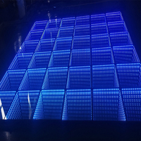 Plancher de danse LED à miroir infini avec télécommande pour événements et fêtes, plancher de danse LED sans fil