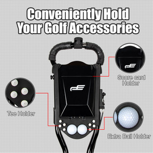 Playeagle Lightweight Aluminum Ally <b>Golf</b> Trolley, 4 Wheels Push Cart with Easy Fold & Storage for Golfers - Product Image 5