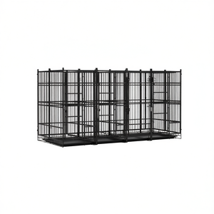 Jaula para Perros de Acero con Recubrimiento de Polvo Negro, 12.9 Pies Cuadrados, con Cerraduras, Jaula para Mascotas de Interior para Razas Grandes - Product Image 1