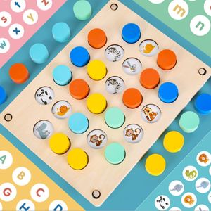 Jeu de société éducatif de correspondance de lettres, jeu de mémoire d'échecs en bois, jeu de mémoire d'échecs <span class=keywords><strong>Maria</strong></span> <span class=keywords><strong>Montessori</strong></span>, jouet éducatif - Product Image 3