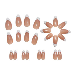<span class=keywords><strong>Uñas</strong></span> Postizas Clásicas Francesas con Borde <span class=keywords><strong>Blanco</strong></span>, Venta al por Mayor, <span class=keywords><strong>Uñas</strong></span> de Longitud Media para Presionar y Fijar - Product Image 6