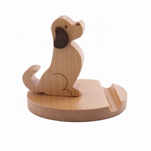 Support en bois pour téléphone, 1 pièce, hêtre, base pour téléphone portable, <span class=keywords><strong>dessin</strong></span> <span class=keywords><strong>animé</strong></span>, animal, vente en gros, lettrage personnalisé - Product Image 4