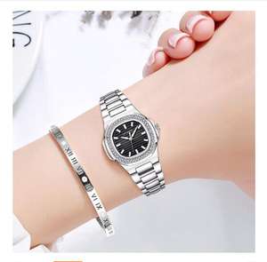 Luolingongjue นาฬิกาบุรุษหรูหราบางเฉียบนาฬิกาวงระเบิดอัตโนมัติสําหรับผู้ชายนาฬิกาโครโนมิเตอร์หลัก <span class=keywords><strong>GMT</strong></span> สีฟ้า - Product Image 5