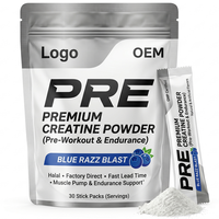Poudre de Créatine Pré-Entraînement Aromatisée en Gros, Supplément Premium pour l'Endurance et la Pompée Musculaire, Halal, Direct Usine, ODM, Délai de Livraison Rapide