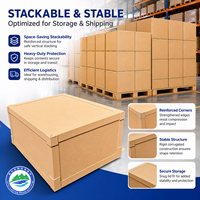 Cartons ondulés robustes à double paroi, 7 couches, super résistants, extra grands, avec revêtement UV, doublés d'éponge, recyclables, personnalisables